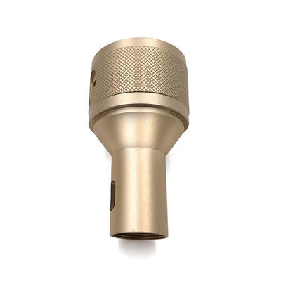 Conector coaxial serrilhado anodizado usinagem CNC personalizado de cobre alumínio