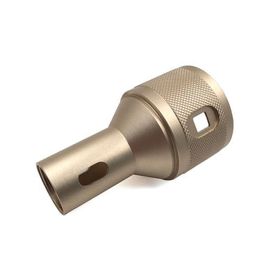 Conector coaxial serrilhado anodizado usinagem CNC personalizado de cobre alumínio