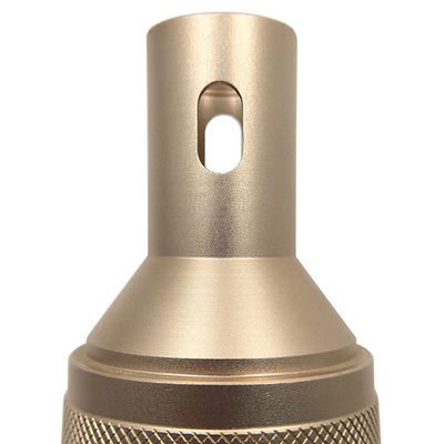 Conector coaxial serrilhado anodizado usinagem CNC personalizado de cobre alumínio