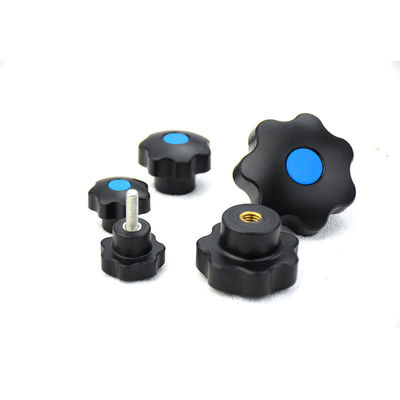 punho de nylon da estrela do nylon sete de Plum Blossom Knob Mechanical Handwheel da modelação por injeção de 0.01mm