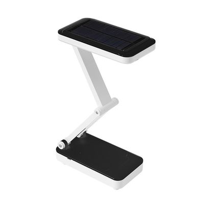 Lâmpada de mesa dobrável removível recarregável solar plástica da proteção ocular do diodo emissor de luz da bateria de lítio da modelação por injeção de STP